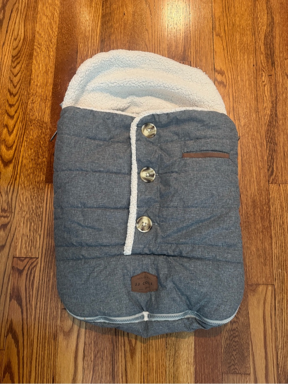 JJ Cole Bundle Me - Gray Sherpa-Lined for stroller
